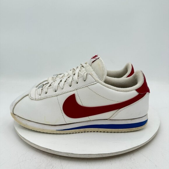 Nike Cortez Basic Forrest Gump Men Size 8.5 819719-103 White Blue Red Shoes